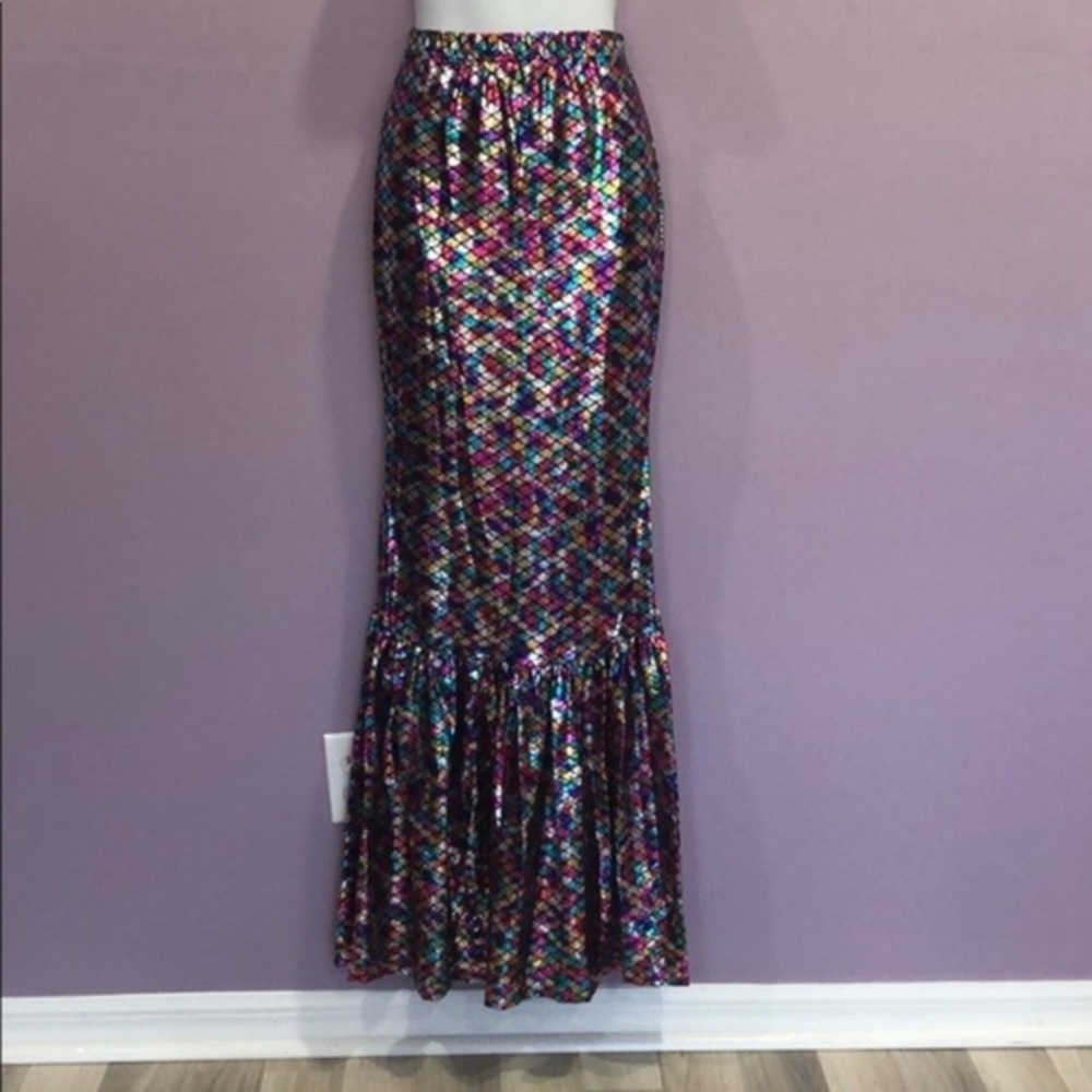 Halloween Mermaid Skirt Iridescent Size XS - Picture 9 of 10